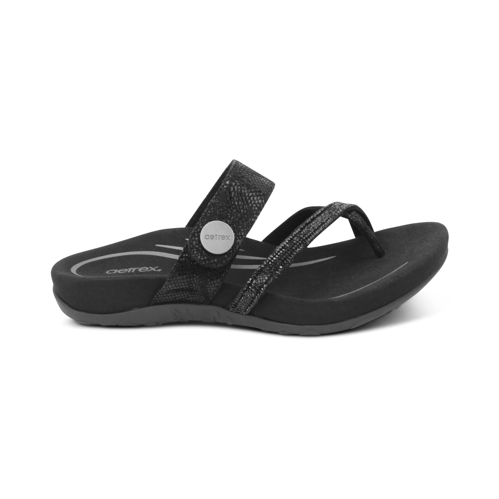 Women's Aetrex Izzy Slide Sandal With Adjustable Straps