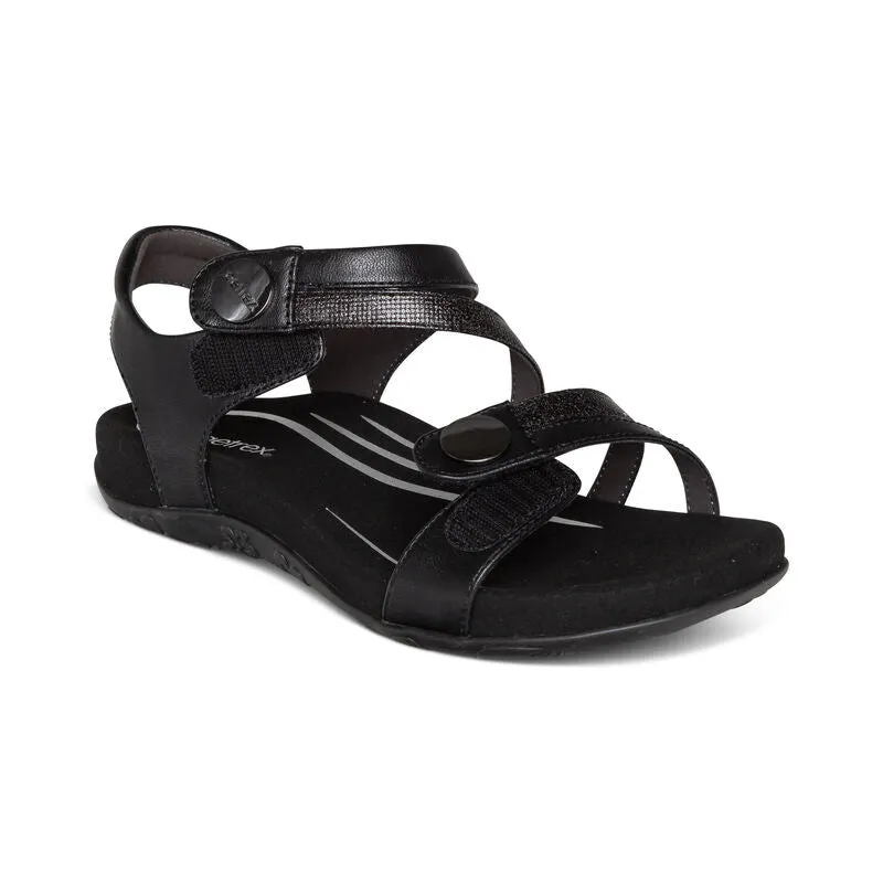 Women's Aetrex Jess Adjustable Quarter Strap Sandal