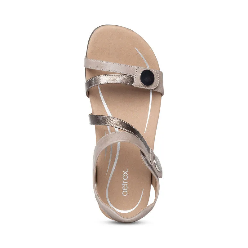 Women's Aetrex Jess Adjustable Quarter Strap Sandal