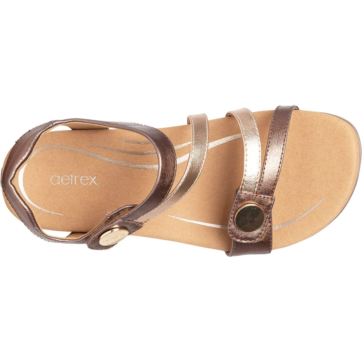 Women's Aetrex Jess Bronze Synthetic Shoes