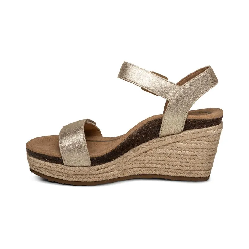 Women's Aetrex Sydney Quarter Strap Espadrille Wedge