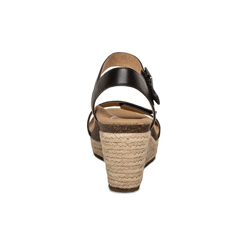 Women's Aetrex Sydney Quarter Strap Espadrille Wedge