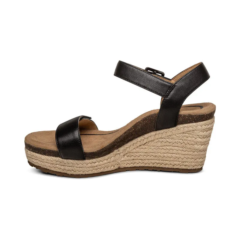 Women's Aetrex Sydney Quarter Strap Espadrille Wedge