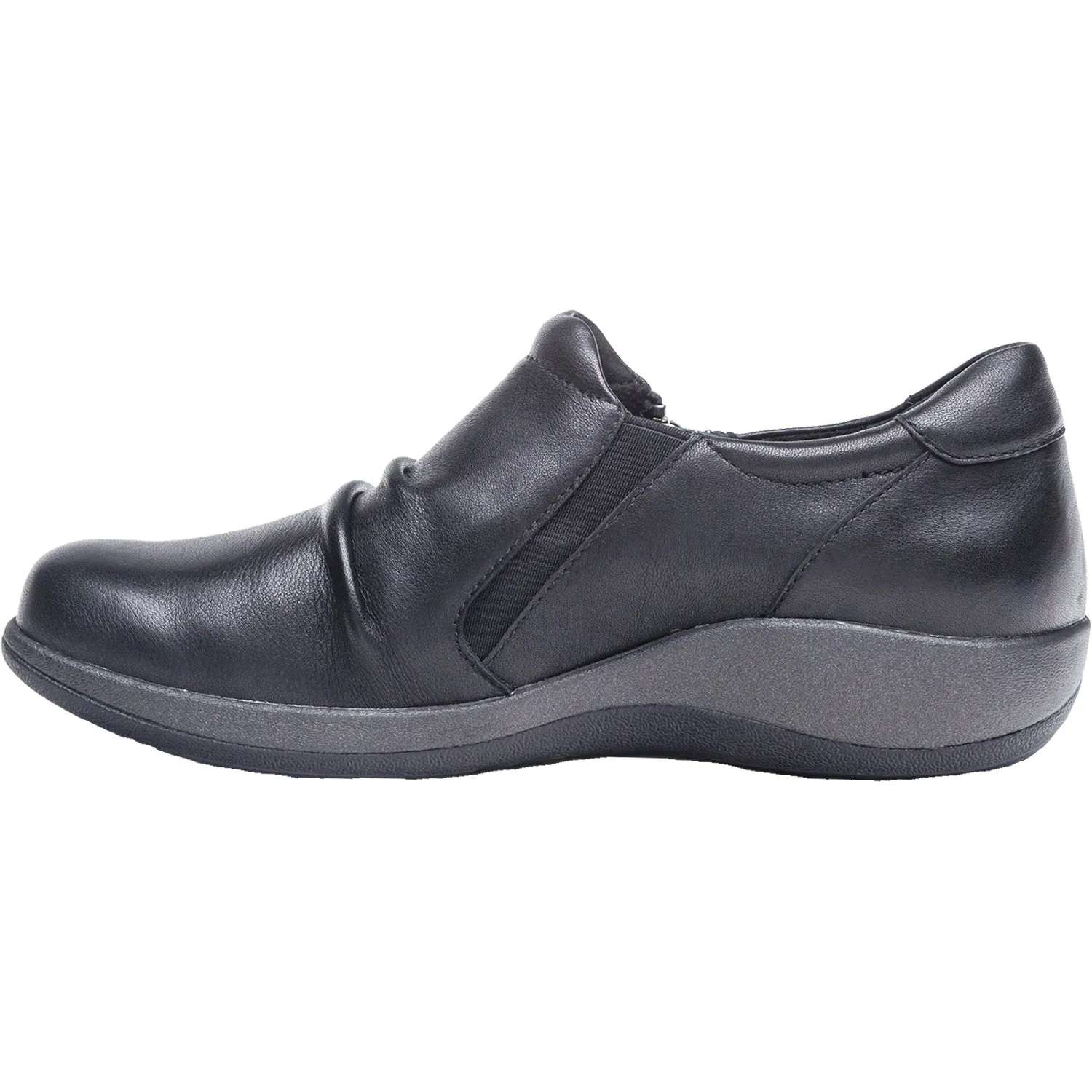 Women's Katie Black Leather Shoes by Aetrex