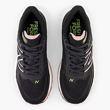 Women's New Balance Fresh Foam 880 V13 Running Shoes in Black/Pink