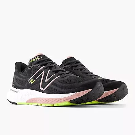 Women's New Balance Fresh Foam 880 V13 Running Shoes in Black/Pink