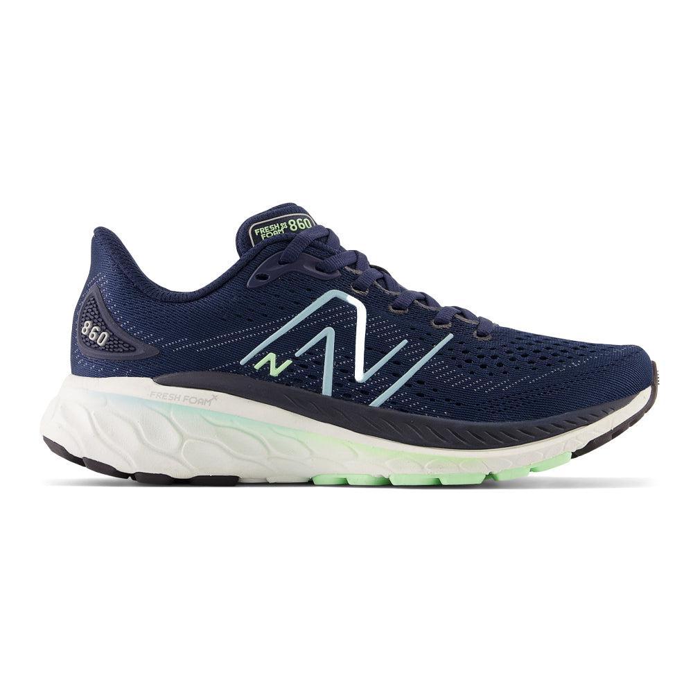 Women's New Balance Fresh Foam X 860v13 NB Navy Bleach Blue Green Aura 9 B Medium