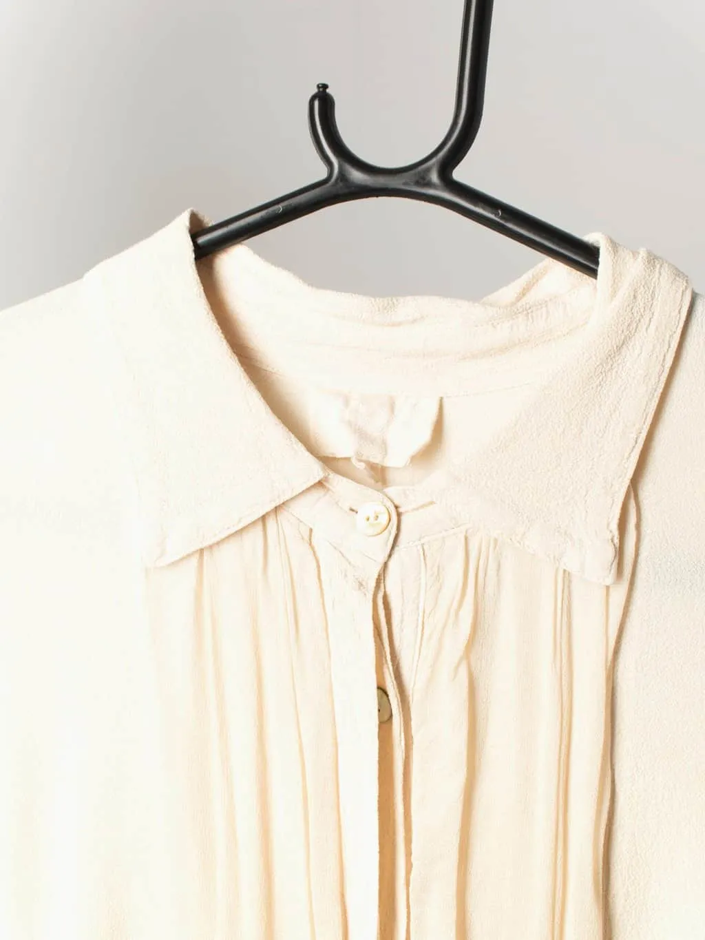 Vintage Ivory Cream Ruffle Blouse by Ghost - Small / Medium