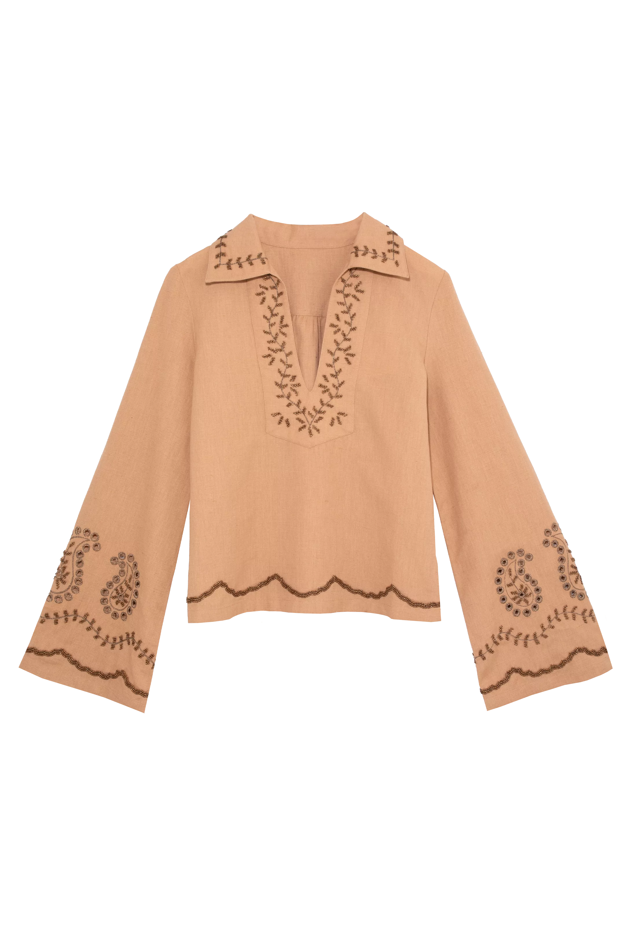 Woven Embroidered Top