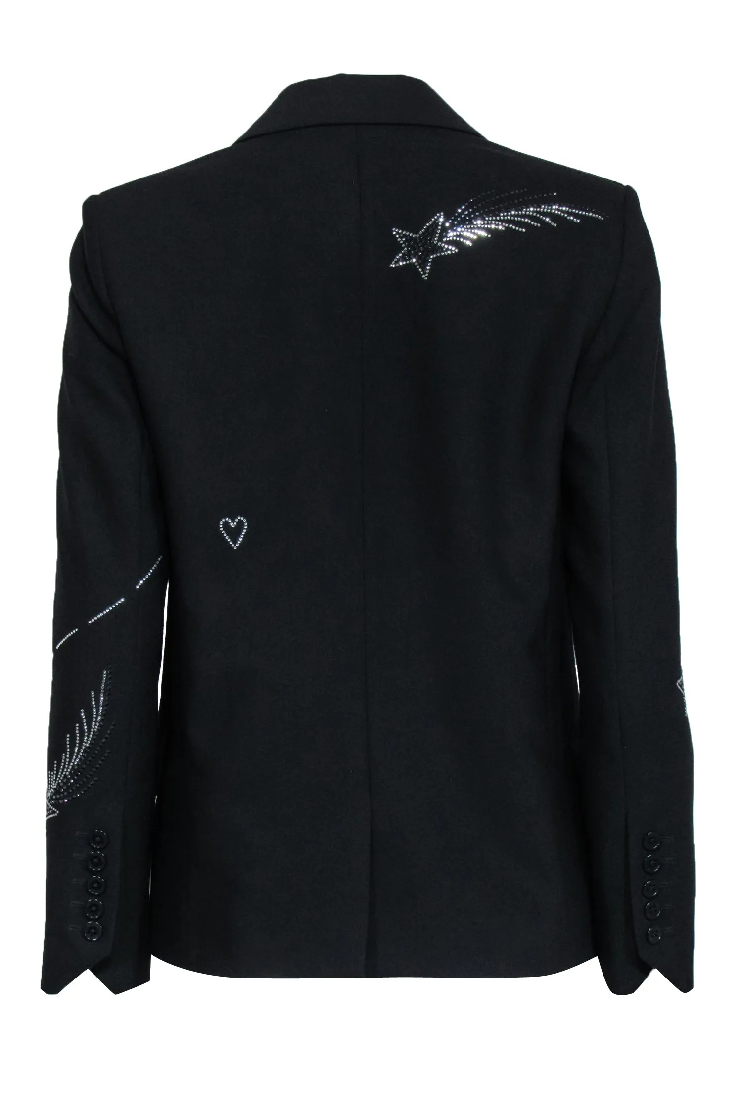 Zadig & Voltaire Black Blazer w/ Shooting Star Detail Sz S